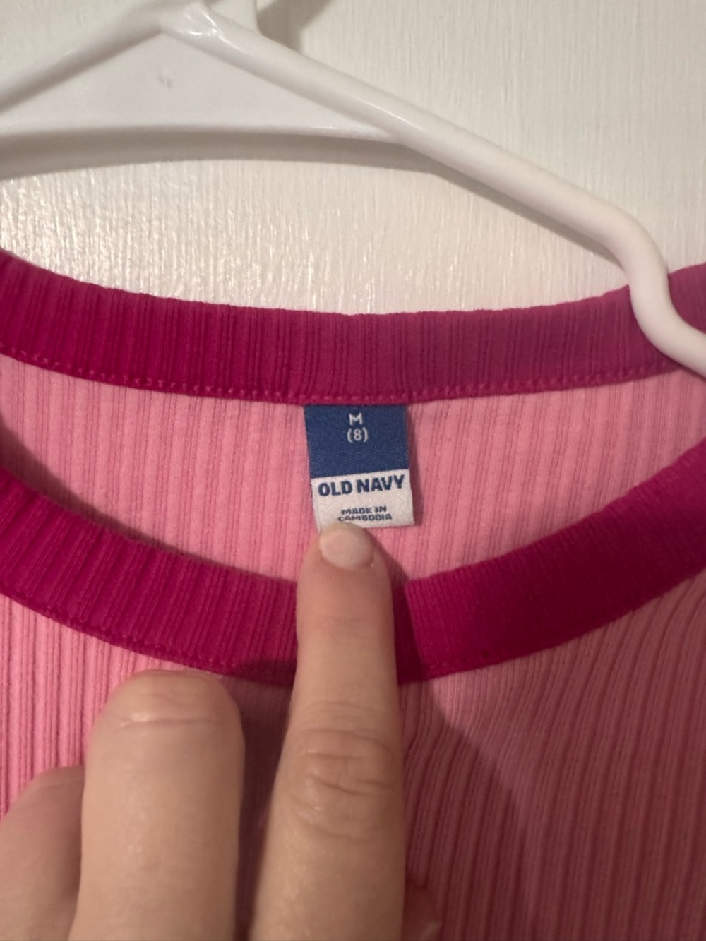 Old Navy Pink and Fuchsia Ribbed Casual Kids Dress